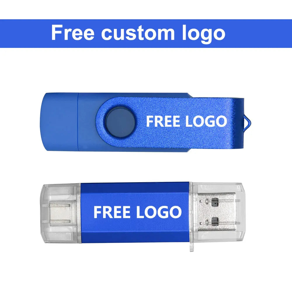 10-Pack 64GB USB-C & USB 2.0 Flash Drives | Custom Logo USB Flash Drive PRIMED