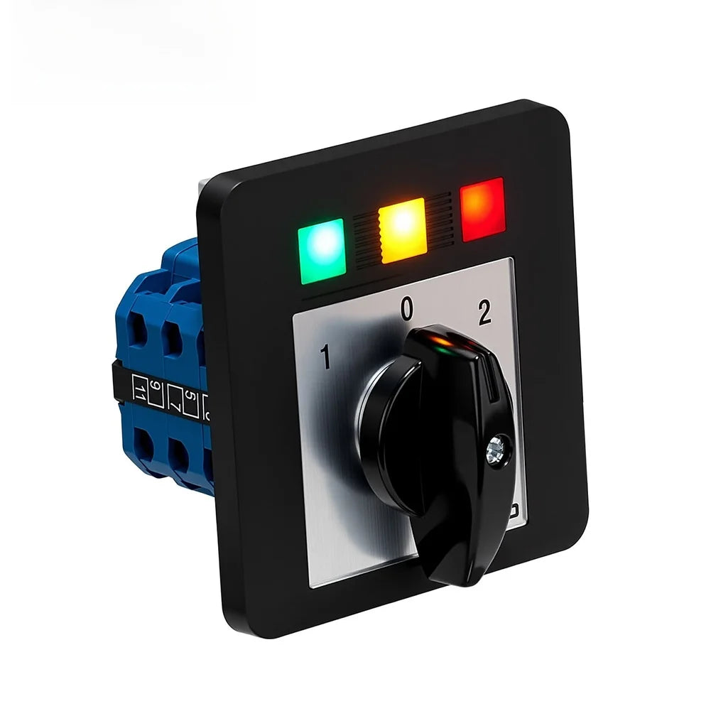 SZW26 20A Illuminated Cam Rotary Changeover Switch 3-Position