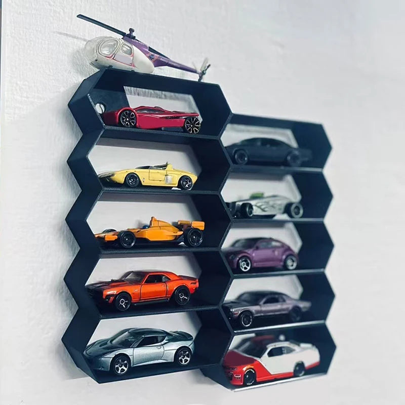 10-Grid 3D Printed Car Model Display Rack | Storage Holder