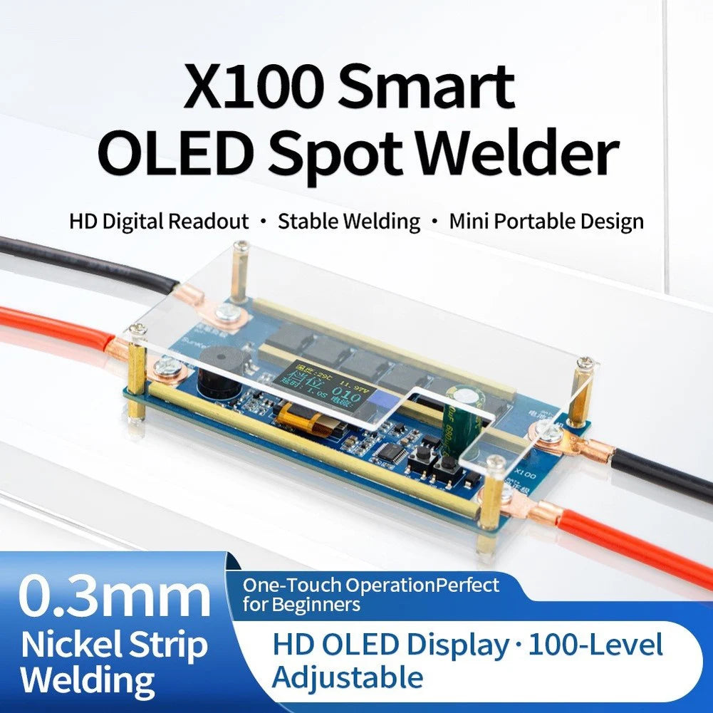 X100 Smart OLED Spot Welder – Portable LCD Welding Machine