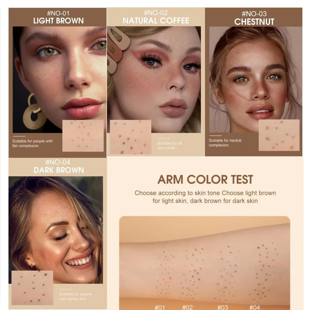 HANDAIYAN Waterproof Freckle Pen – Natural Fake Spot Makeup