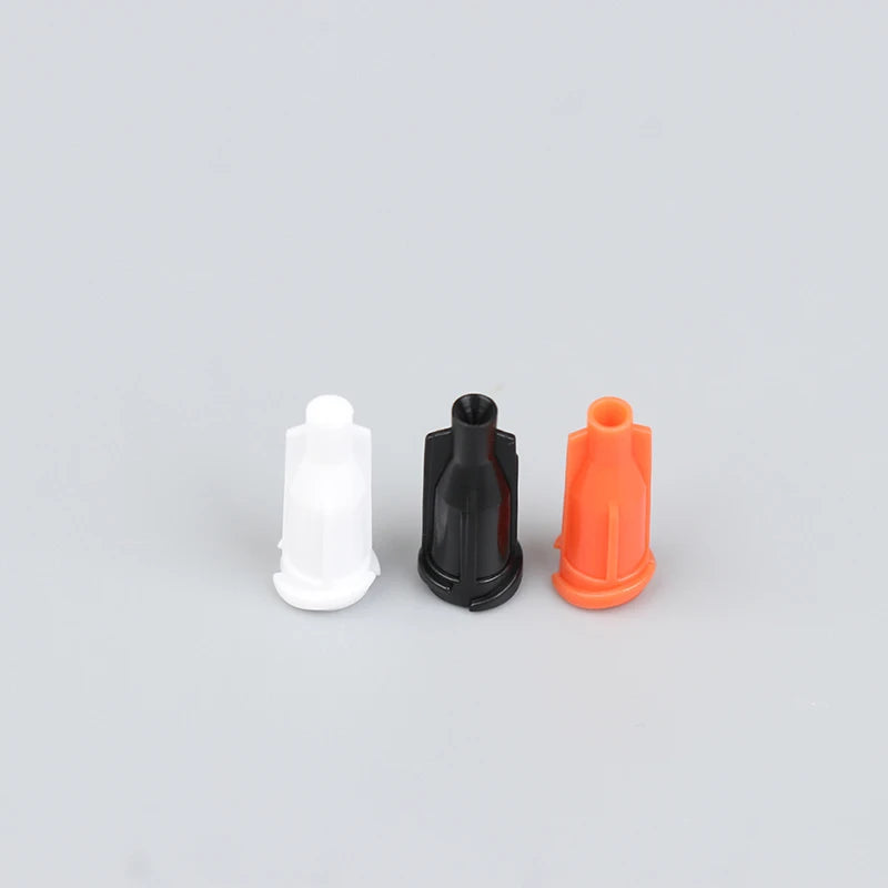100Pcs Black Luer Lock Syringe Tip Caps | Dispensing Stop Plugs