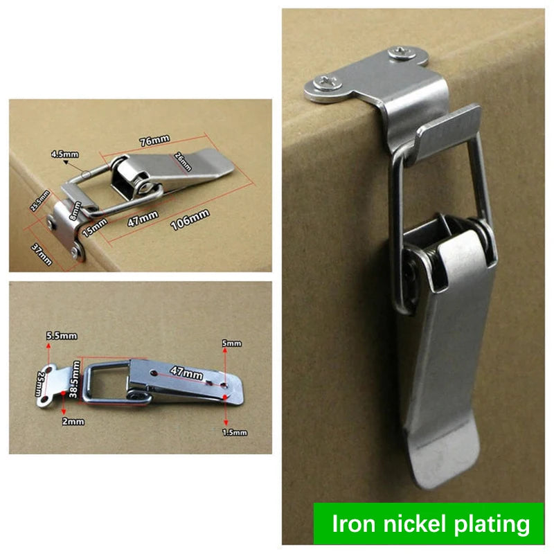 Stainless Steel Spring Toggle Draw Latch Hasp Clasp Lock