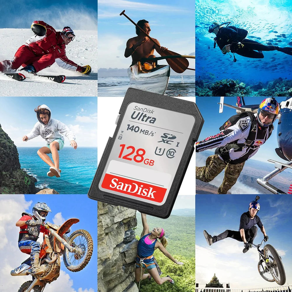 SanDisk Ultra/Extreme Pro SD Card 32GB–256GB UHS-I | Camera SD Memory Card PRIMED