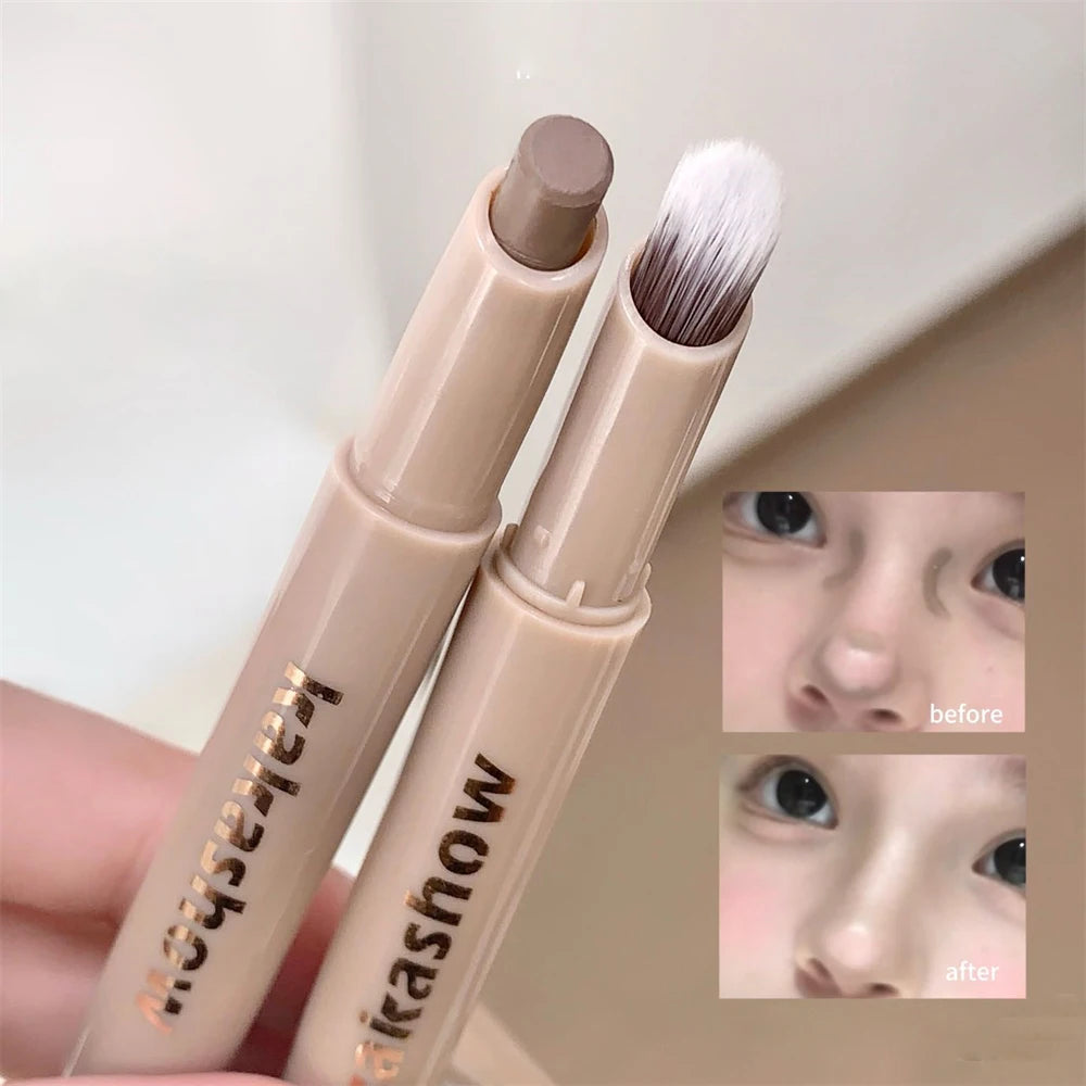 3D Dual Contour Stick with Brush – Matte Bronzer & Nose Shadow Contour Bronzer Stick PRIMED