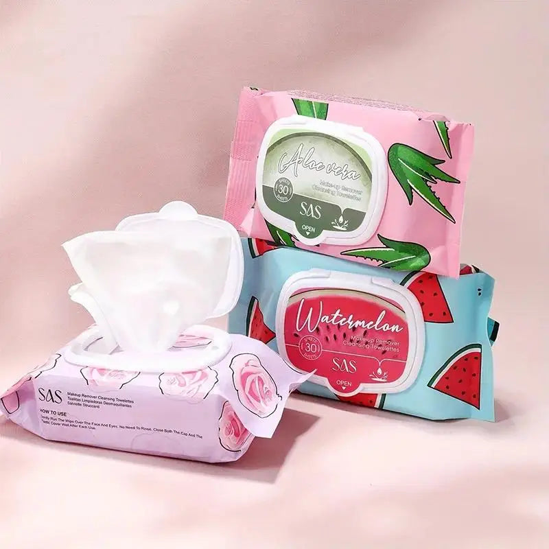 USHAS Makeup Remover Wipes – 30 Gentle Hypoallergenic Towelettes