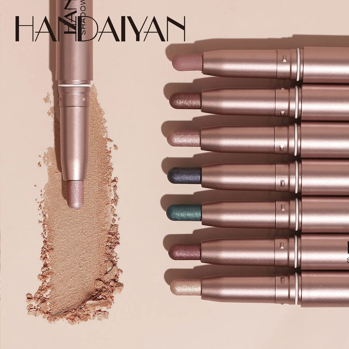 HANDAIYAN Double-Head Eyeshadow Shimmer Highlighter Pen Eyeshadow Stick Pen PRIMED
