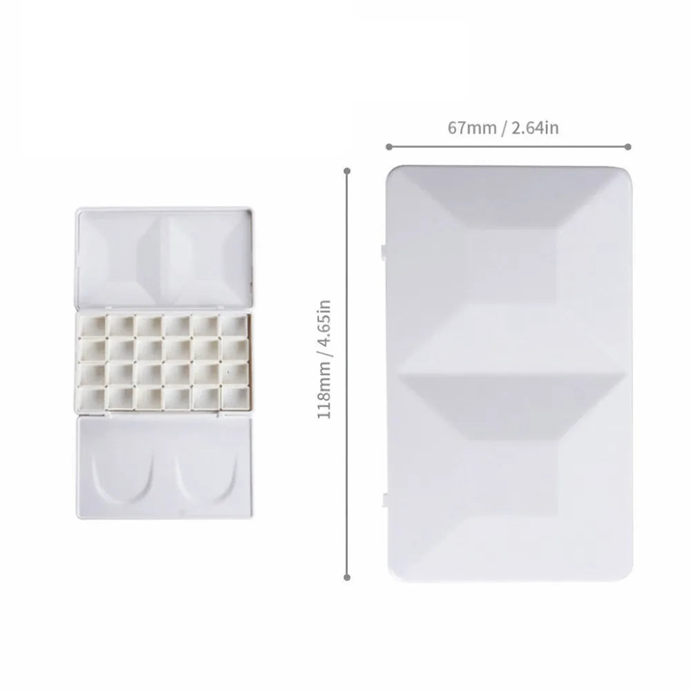 Travel Watercolor Palette Case – Empty Half Pan Box 24/36