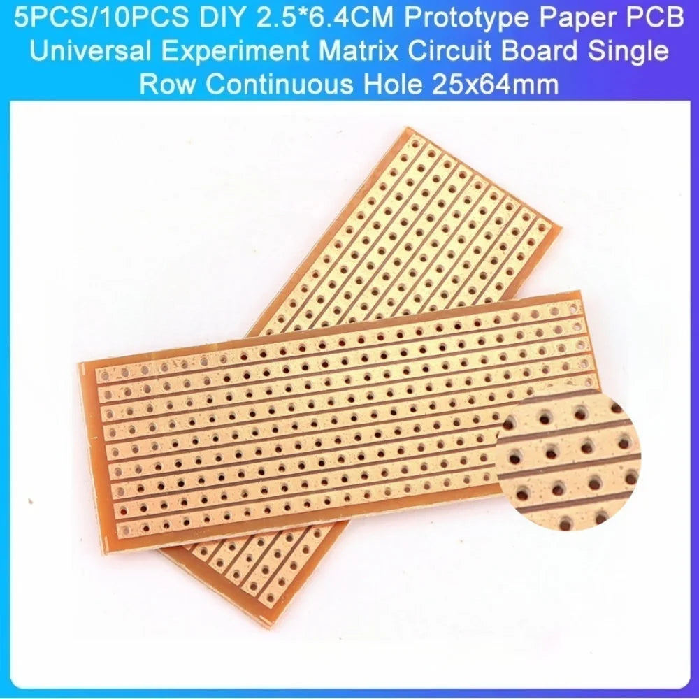 Single Side PCB Board 2.5x6.4cm DIY Matrix Circuit 5/10PCS PCB Prototype Board PRIMED 2.5x6.4cm 5PCS 2.5x6.4cm