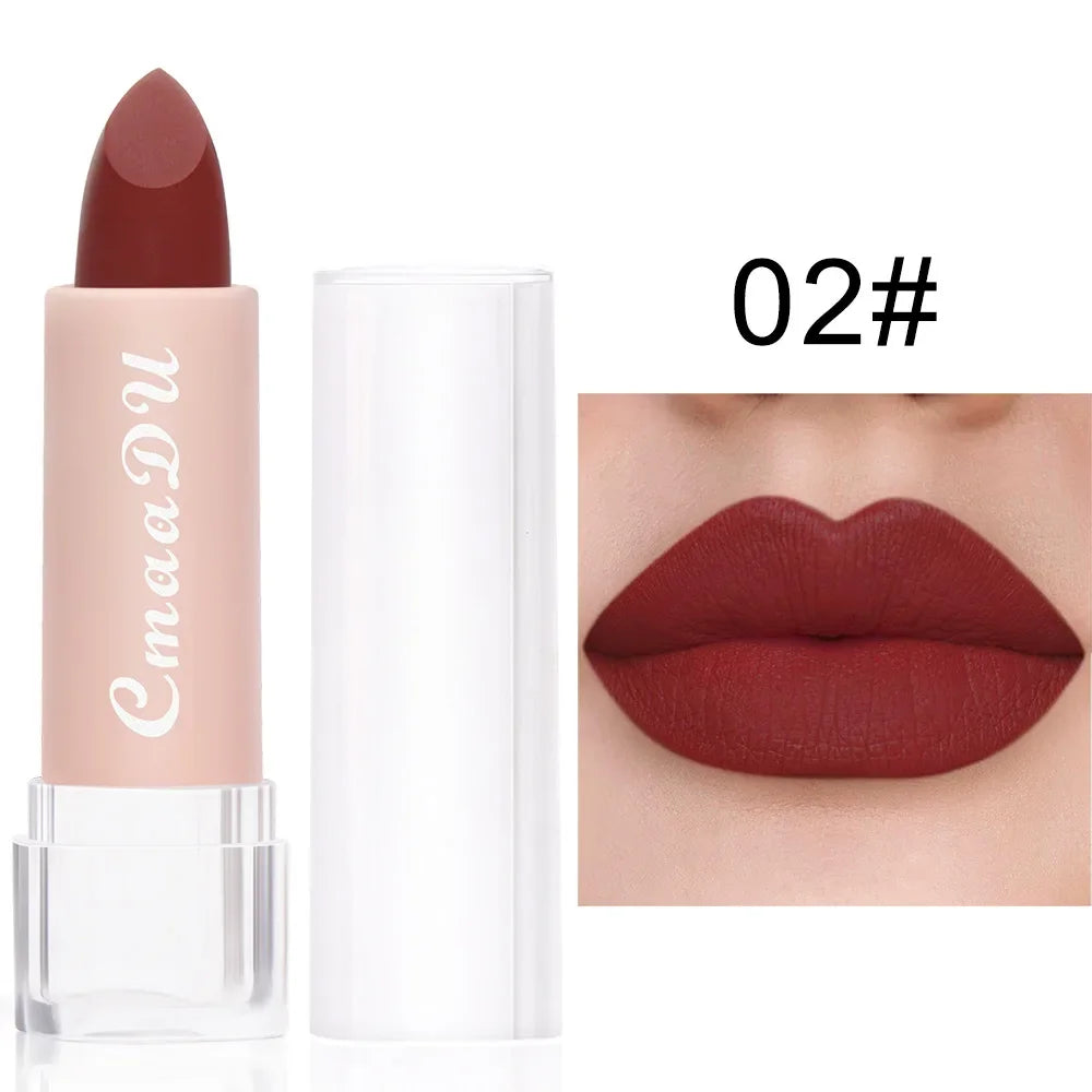 Velvet Matte Lipstick – Long-Lasting Waterproof, 15 Shades