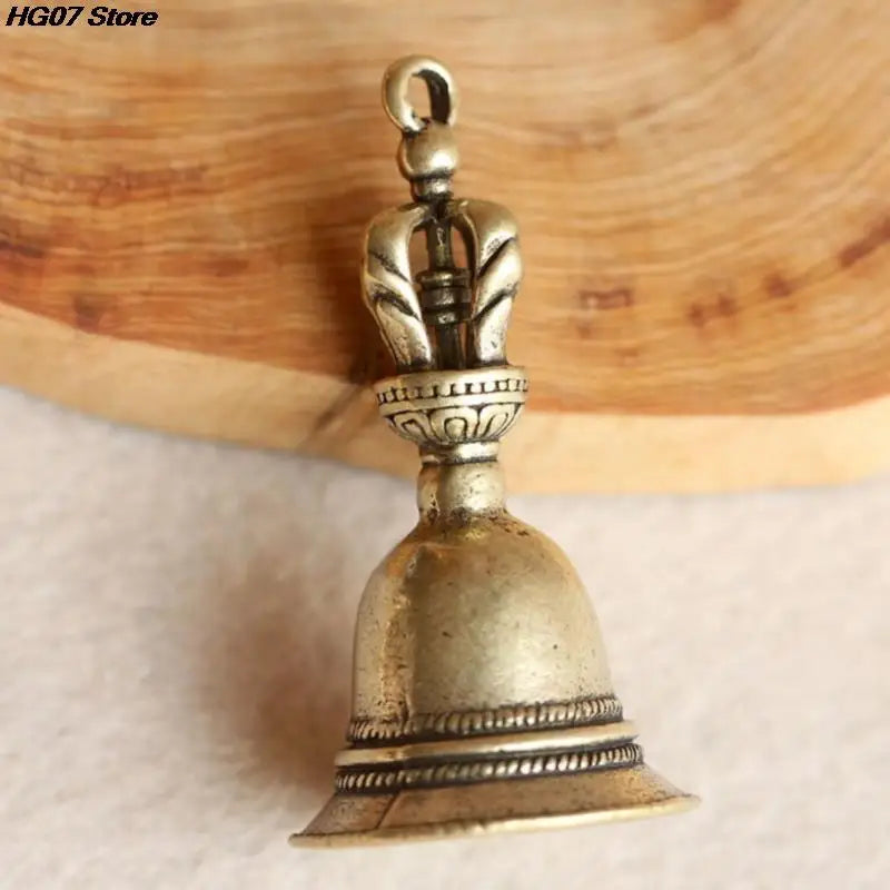 Tibetan Bronze Brass Bell – Vintage Handicraft Decor & Gift