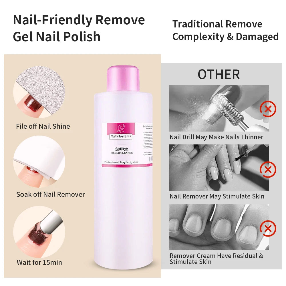 1000ml Non-Acetone Nail Gel Polish Remover – Salon Size