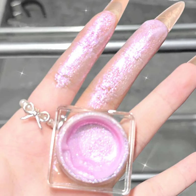 Cappuvini Diamond Highlighter Gel – Glitter Liquid Eyeshadow Liquid Highlighter PRIMED