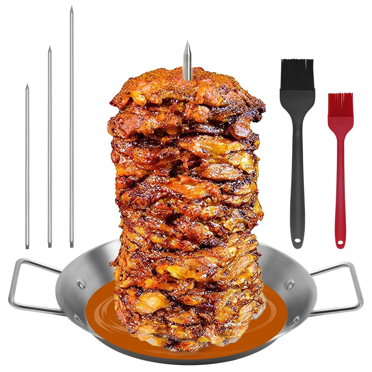 Vertical Al Pastor Skewer Stainless Steel BBQ Spit Stand