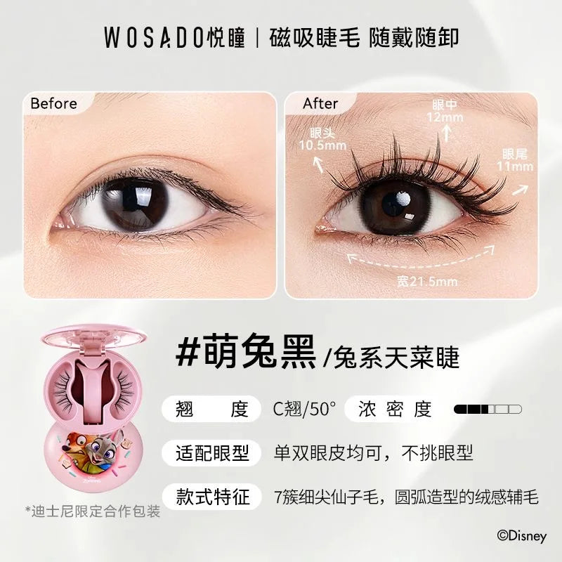 WOSADO 3D Magnetic False Eyelashes – No Glue Reusable Strip Lashes