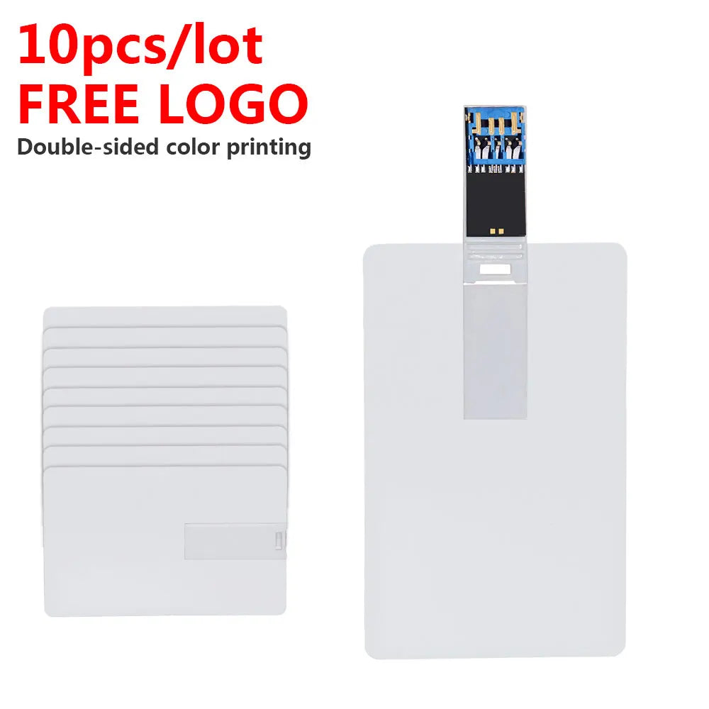 10-Pack Custom Logo Credit Card USB Flash Drives 8GB–64GB USB Flash Drive PRIMED 16 GB USB 3.0 China Mainland