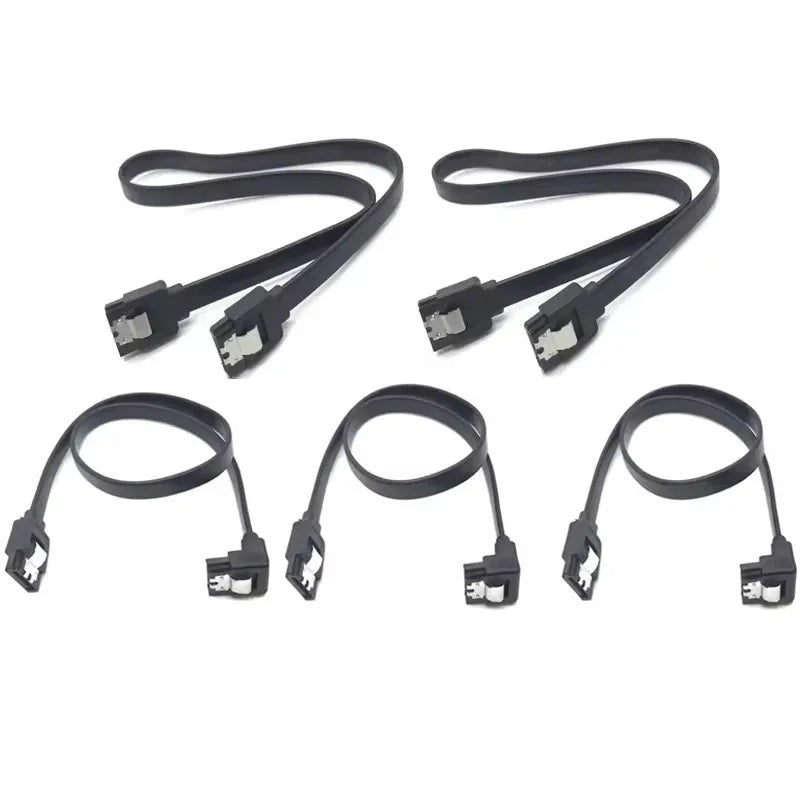 SATA III 6Gbps Data Cable 50cm Locking Latch – HDD SSD 1-10PCS SATA Data Cable PRIMED 5PCS Set