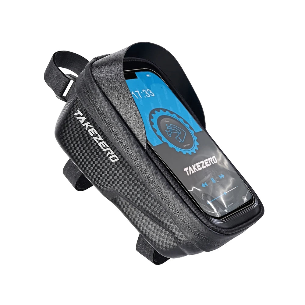 Waterproof Touch Screen Bicycle Frame Bag – Hard Shell Pouch Bicycle Frame Bag PRIMED as show