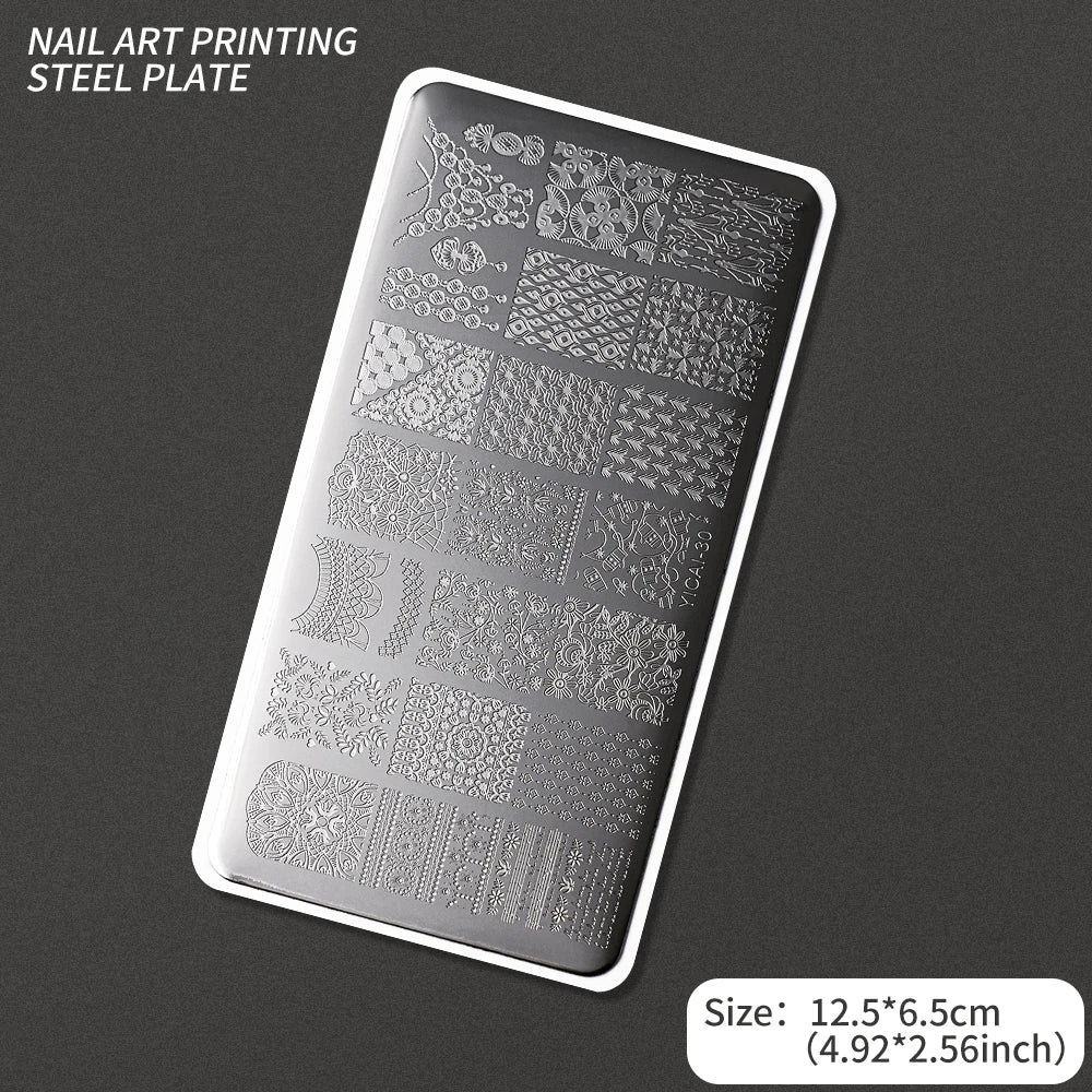 Nail Art Stamping Plate – Waves, Florals & Animal Designs Nail Stamping Plate PRIMED TL-YICAI30