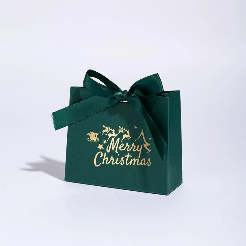 10-Pack Christmas Tree Gift Boxes with Handles | Holiday Favors
