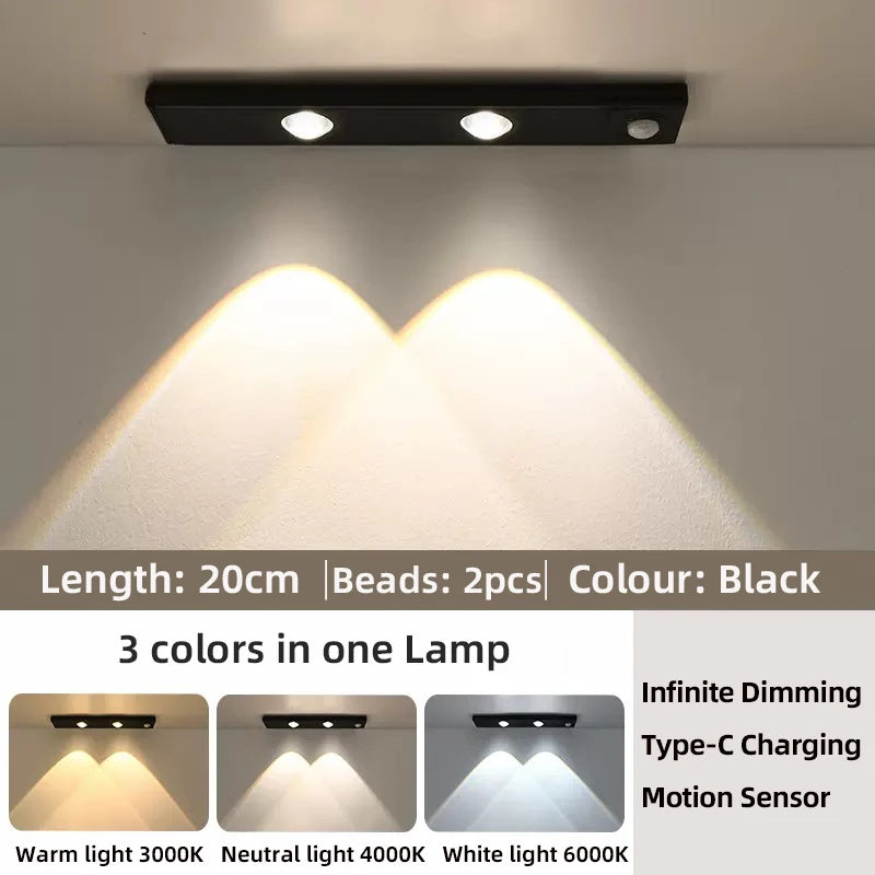 USB Rechargeable Motion Sensor LED Cabinet Light – 4 Sizes