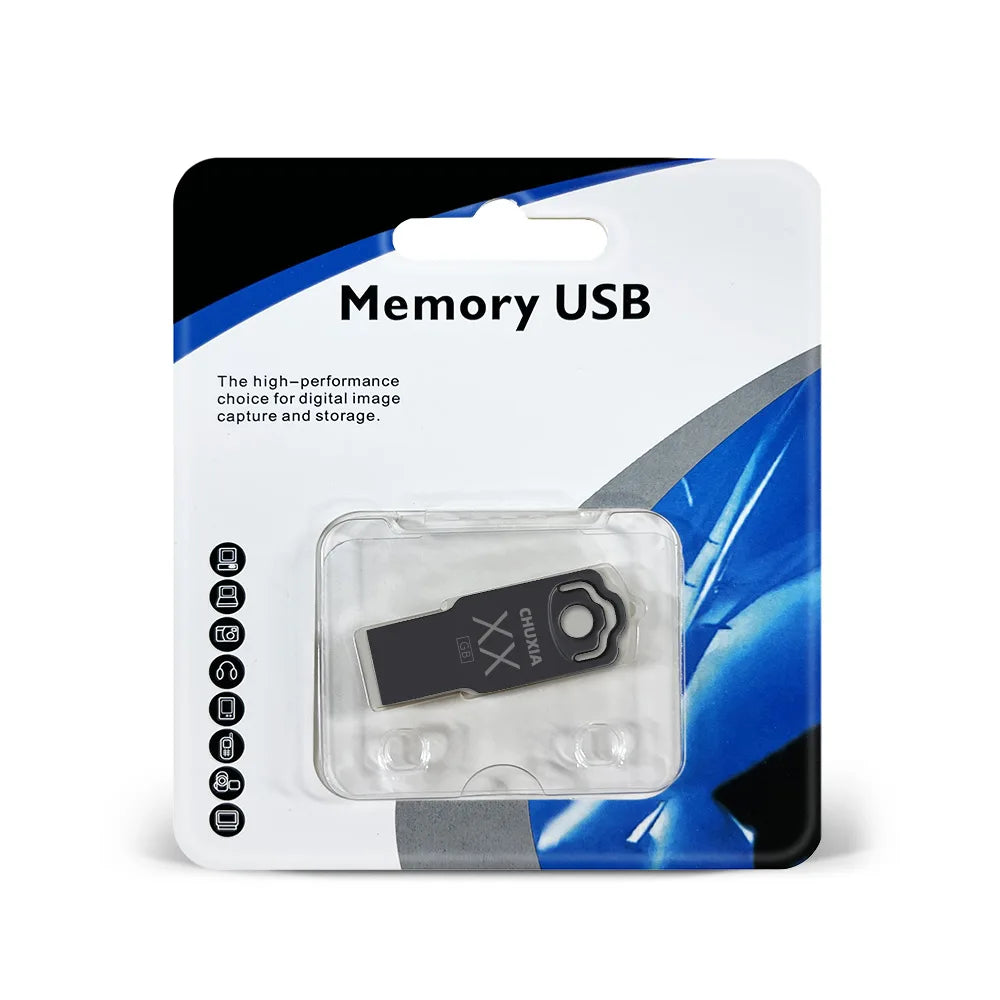 10-Pack Metal USB Flash Drives 4GB–128GB | Custom Logo USB Flash Drive PRIMED 8 GB black