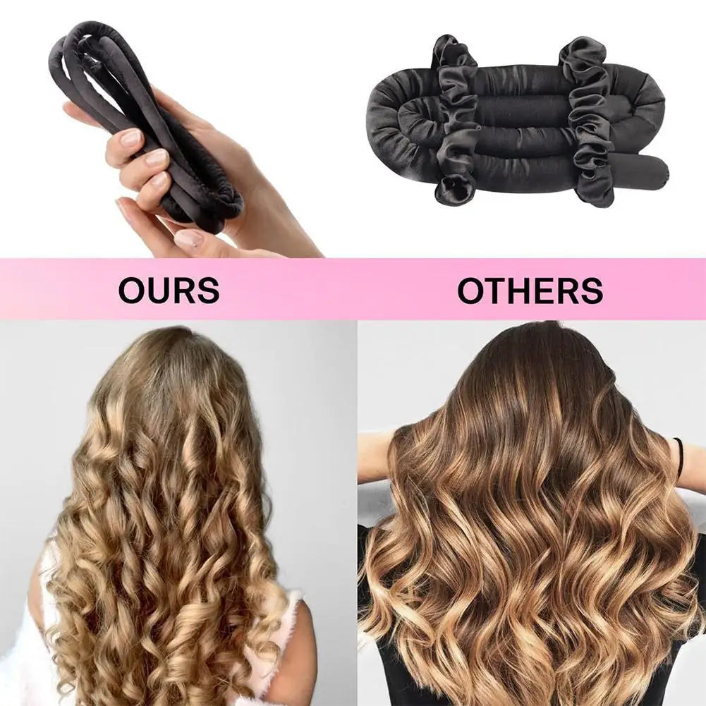 Heatless Curling Rod Headband – Silk Ribbon Hair Rollers Heatless Hair Curler PRIMED