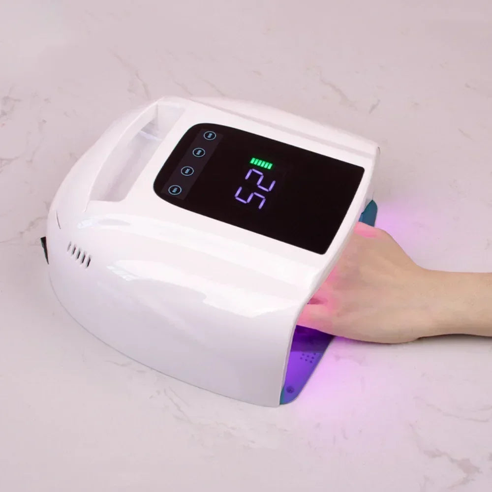 96W Wireless Rechargeable UV LED Nail Lamp – Gel Polish Dryer UV LED Nail Lamp PRIMED