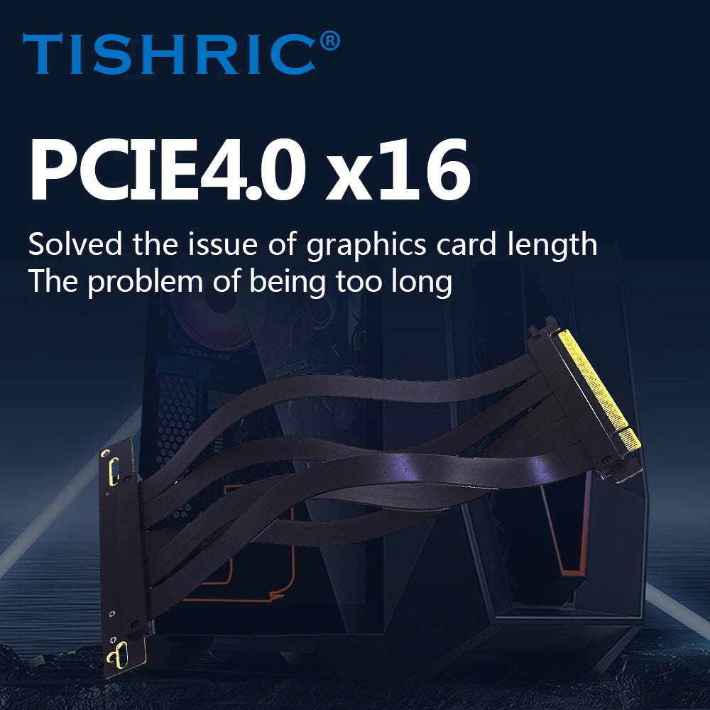 10-Pack TISHRIC PCIe 4.0/3.0 16X GPU Riser Extension Cable PCIe Riser Cable PRIMED