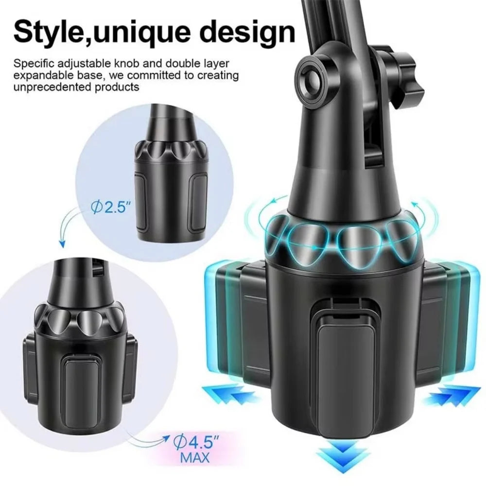 Universal 360° Car Cup Holder Phone Mount | All Smartphones Car Phone Mount PRIMED