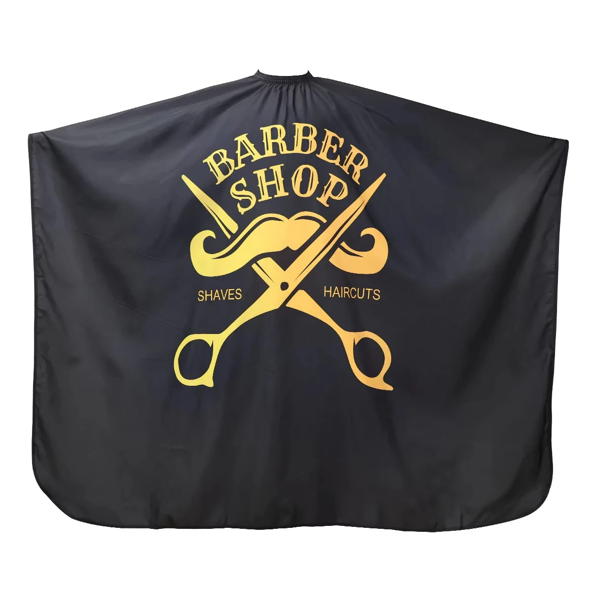 Waterproof Anti-Static Barber Cape – Black Salon Haircut Gown