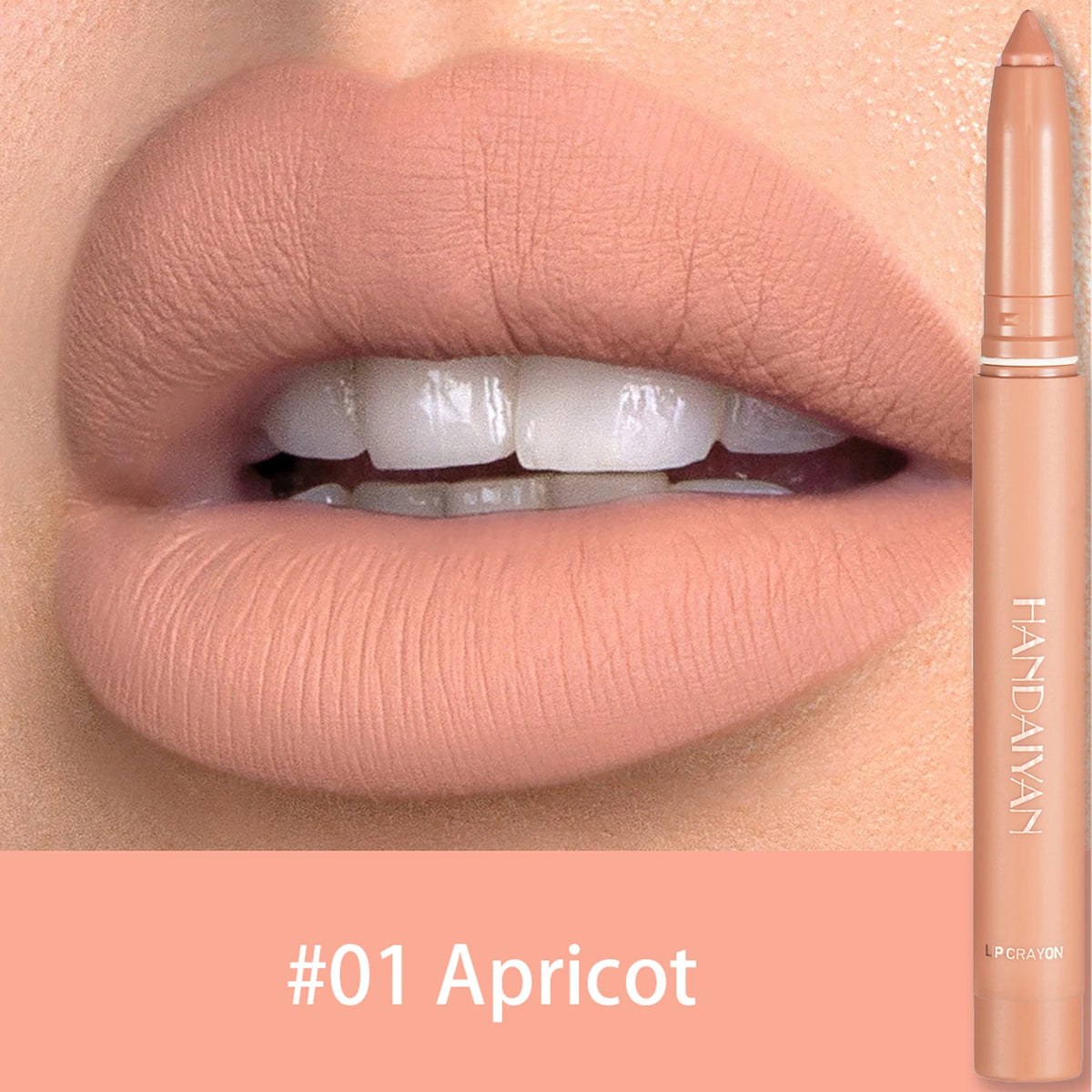 Waterproof Matte Lip Liner Pencil – 12 Shades, Long-Lasting