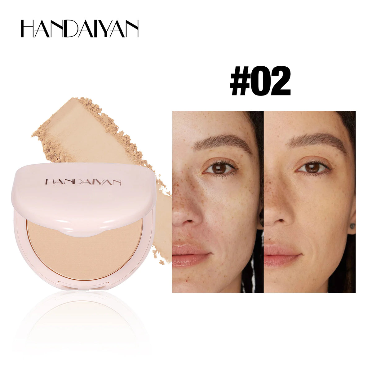 Handaiyan Oil Control Pressed Powder – Matte Setting Finish Setting Pressed Powder PRIMED 02