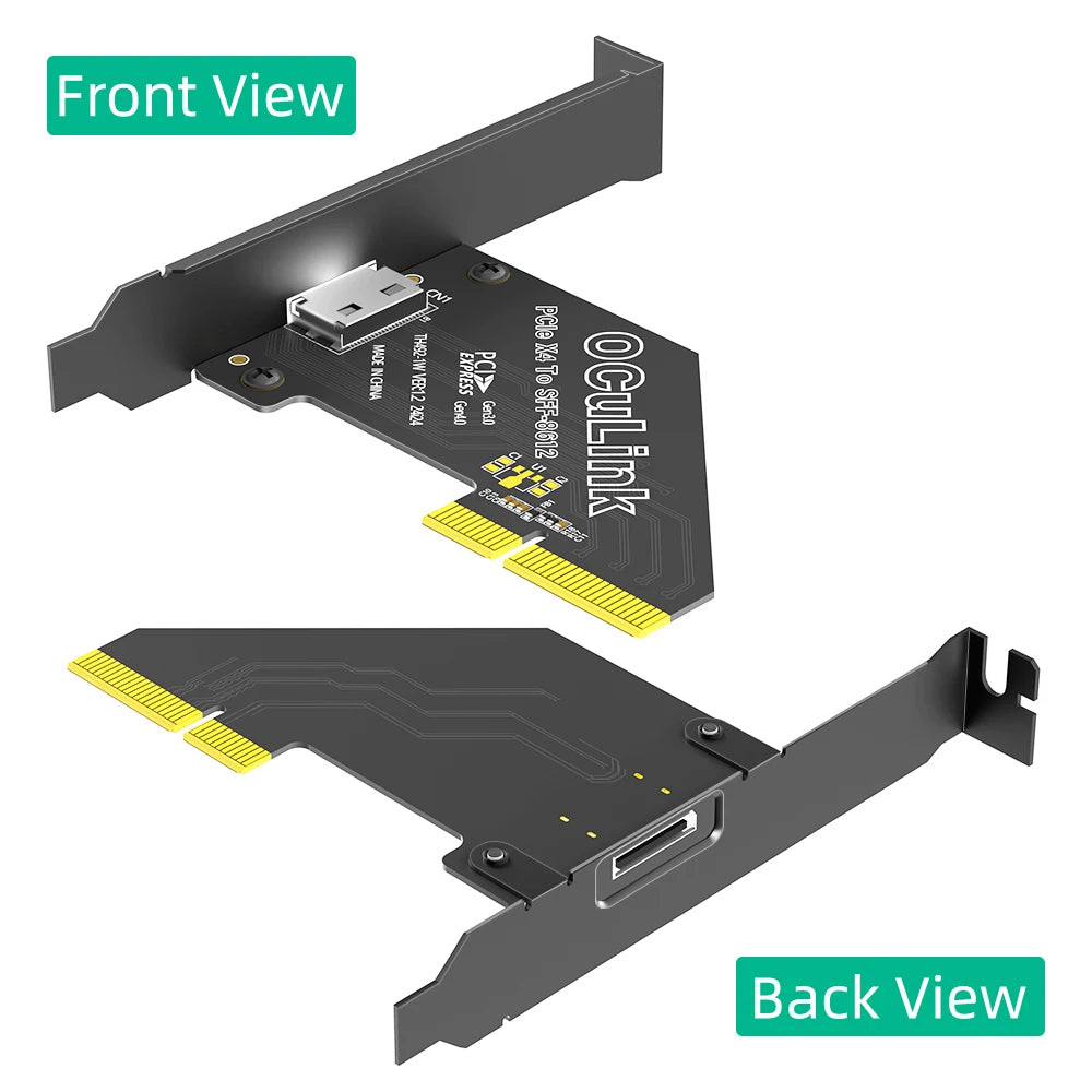 TISHRIC PCIe 4.0 to Oculink SFF-8611/8612 U.2 Adapter Card PCIe Expansion Adapter PRIMED