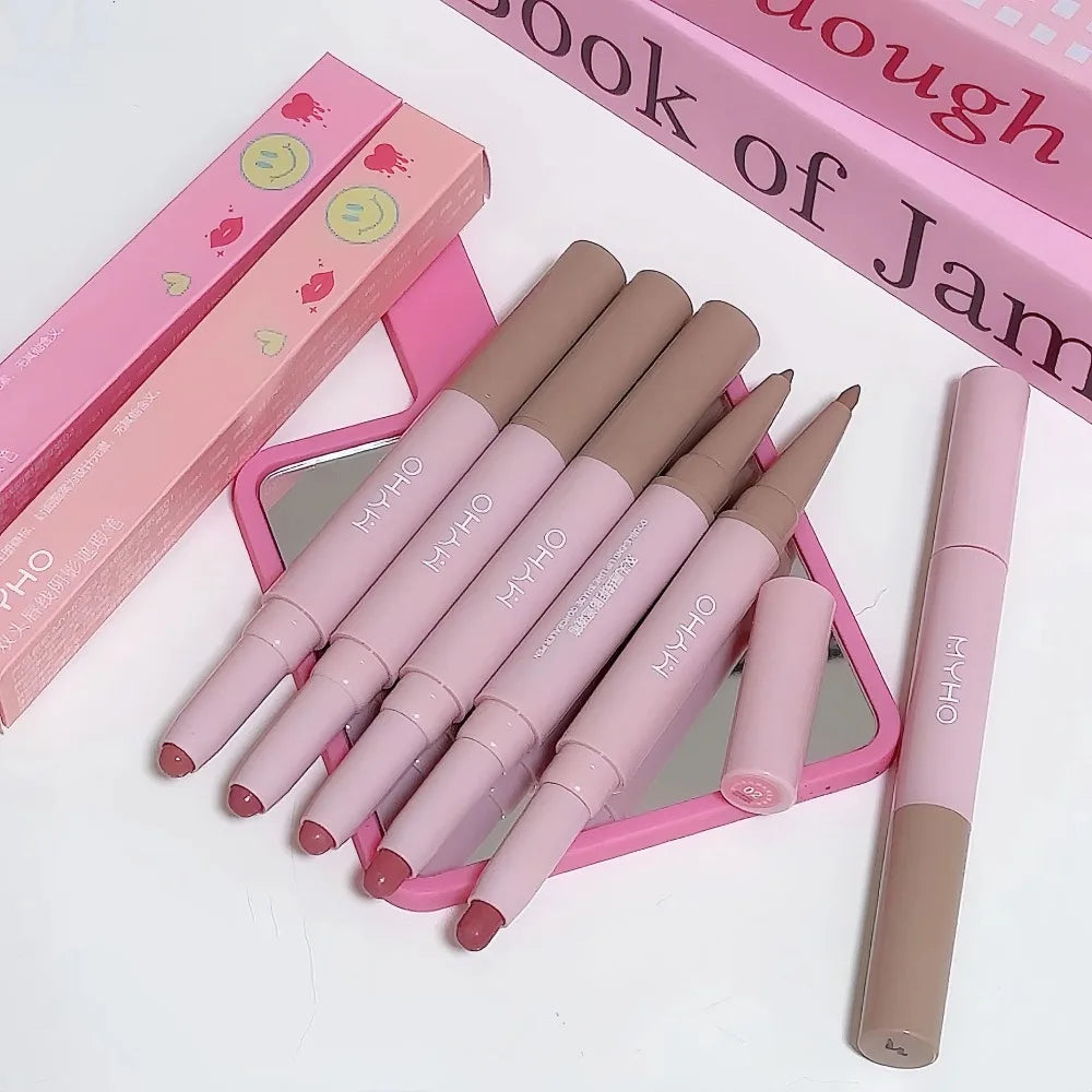 Double-Head Matte Lip Liner Pencil – Waterproof, Long-Lasting Lip Liner Pencil PRIMED