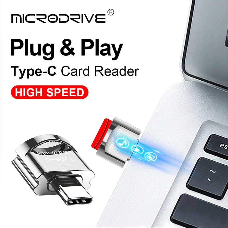 USB-C TF Micro SD Card Reader OTG Adapter for Laptop & Phone USB-C Card Reader PRIMED