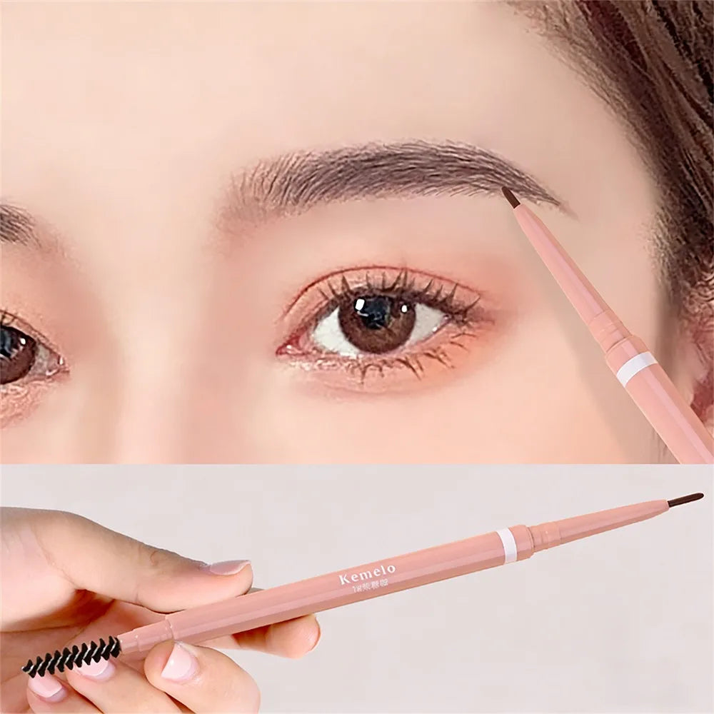 1.5mm Ultra-Fine Waterproof Eyebrow Pencil with Spoolie Brush