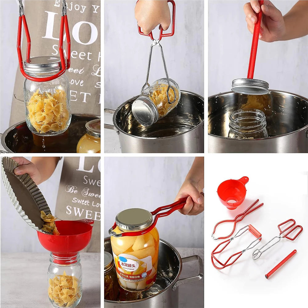 LMETJMA Canning Kit – Jar Lifter, Funnel & Bubble Popper Set Canning Tools Set PRIMED