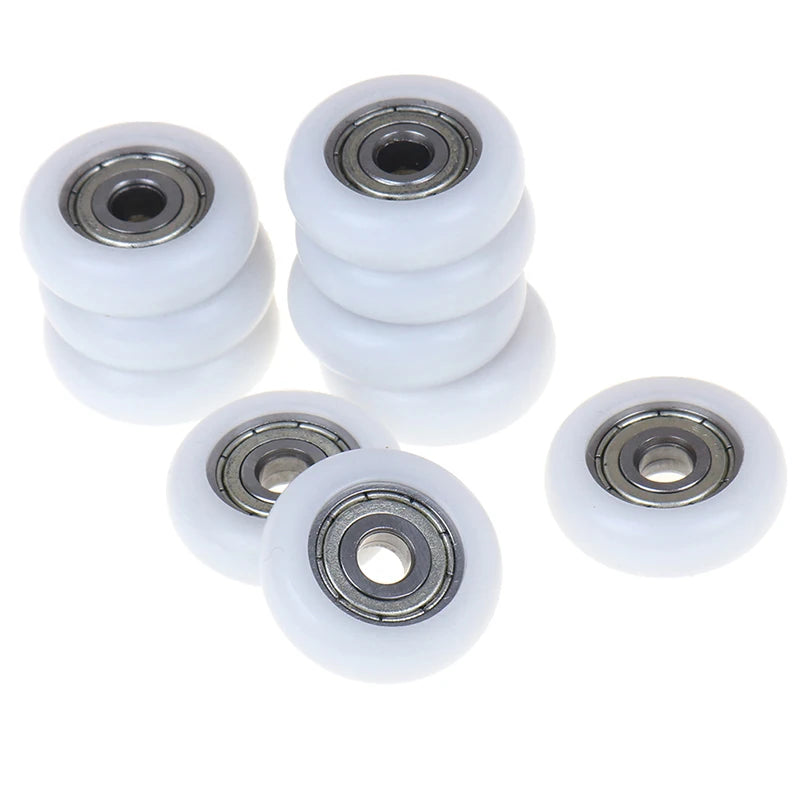 Sliding Shower Door Roller Wheel 21.5mm White Plastic Replacement
