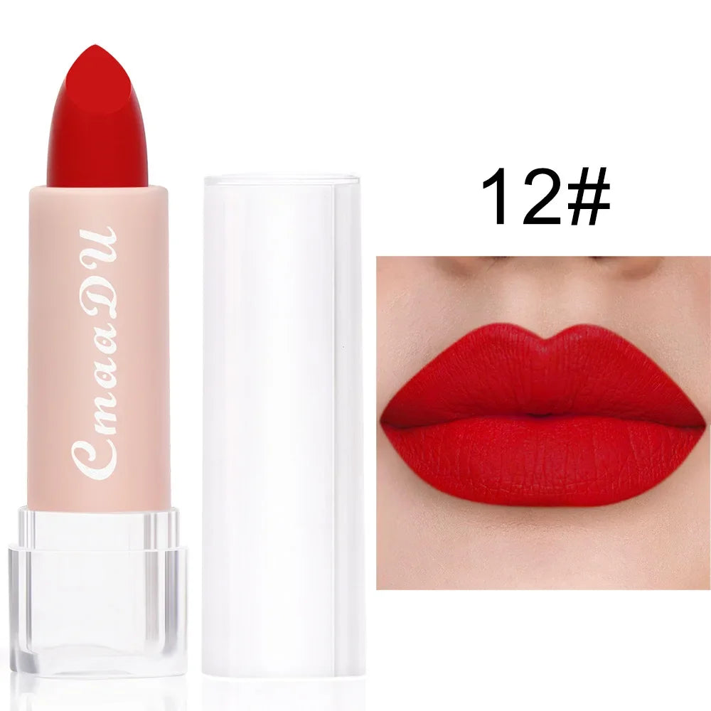 Velvet Matte Lipstick – Long-Lasting Waterproof, 15 Shades
