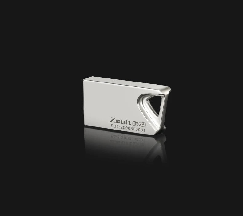 Z-suit Mini Metal USB Flash Drive 64GB 128GB | USB 2.0 Pen Drive USB Flash Drive PRIMED 16GB-10PCS Silver