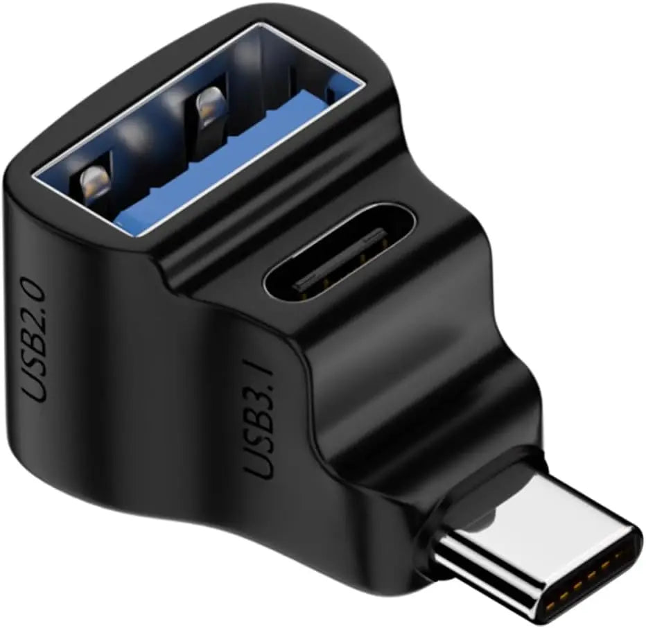 USB-C to USB-C/USB-A Adapter 20Gbps 8K 60Hz 180° U-Shaped USB-C Adapter PRIMED 1Pcs