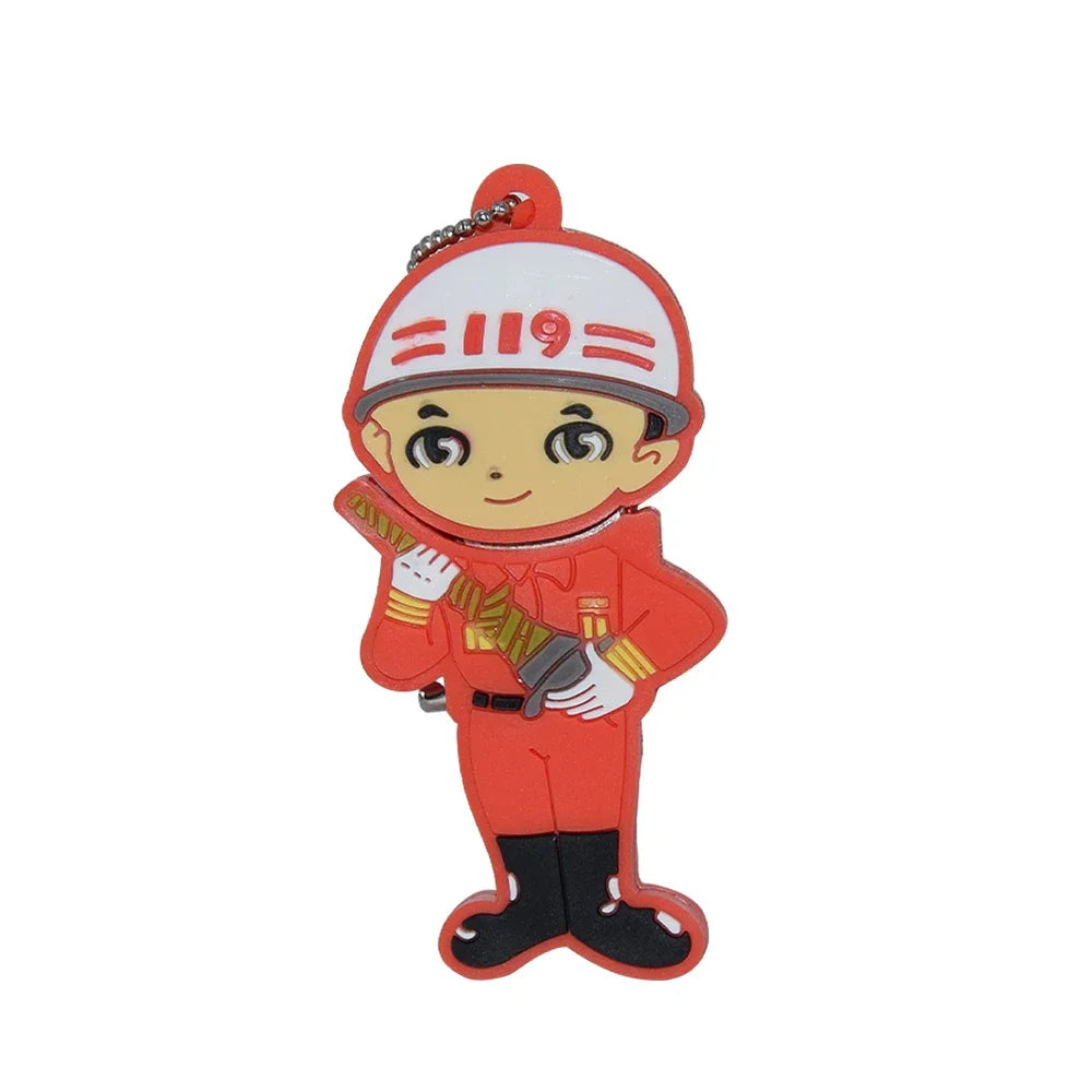 Fire Truck USB Flash Drive 2.0 Novelty Gift 4GB–128GB Novelty USB Flash Drive PRIMED 4GB Style 1
