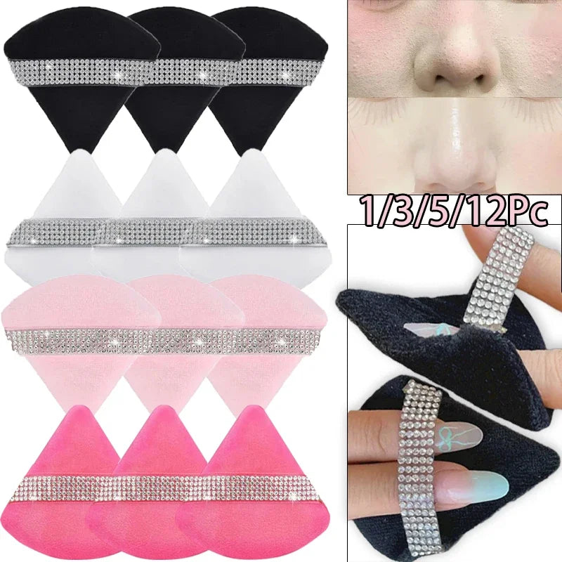 Triangle Crystal Velvet Setting Powder Puff – Diamond Ribbon