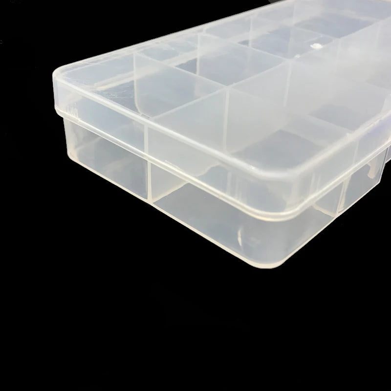 10-Compartment Clear Plastic Nail Art & Jewelry Organizer