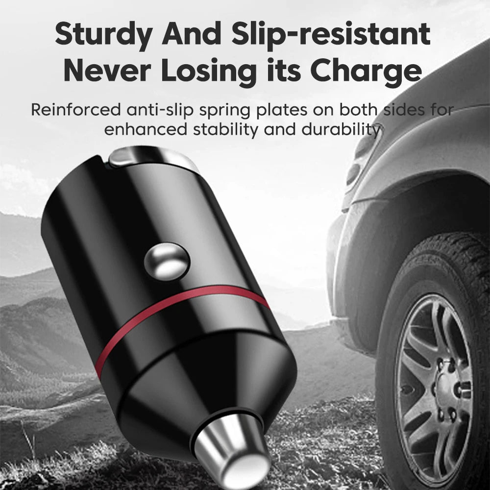 Elough 30W Dual Port USB-C PD + QC3.0 Car Charger