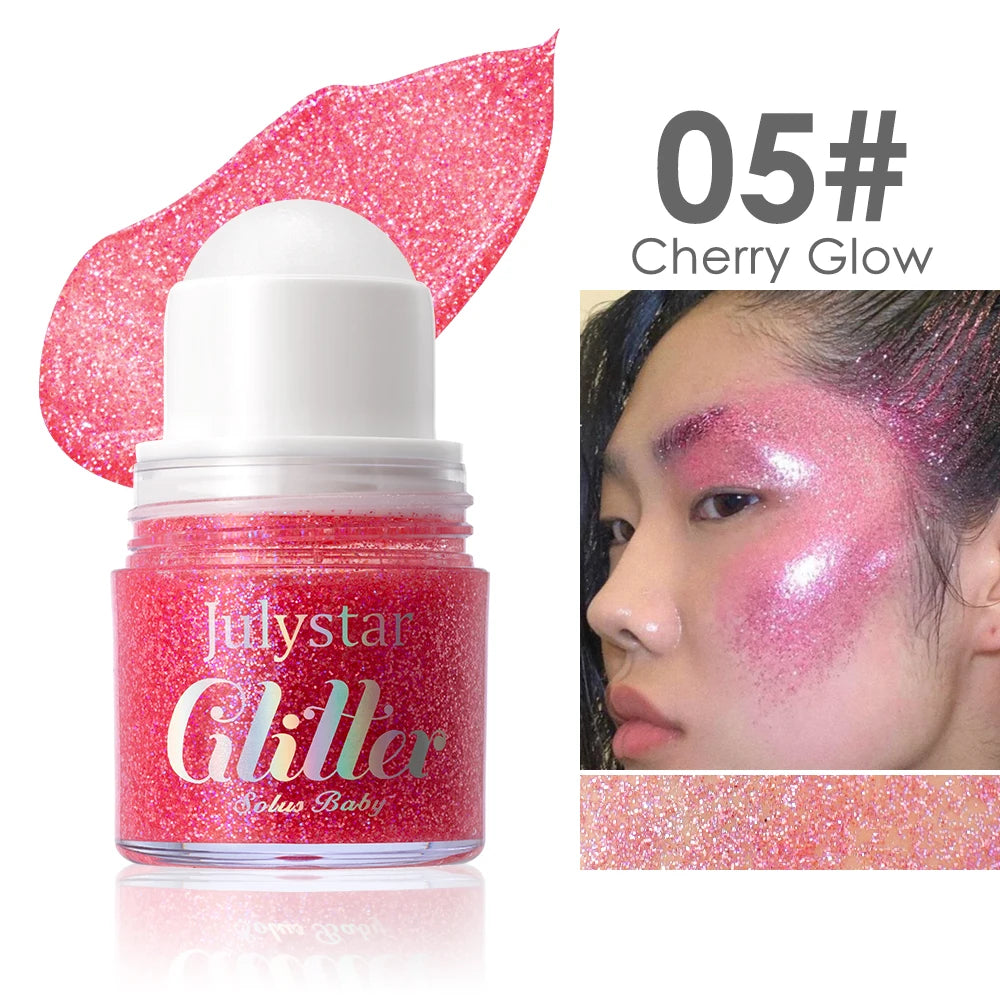 Julystar Glitter Gel Sequin Eye & Body Face Paint – 8 Colors Glitter Gel Eyeshadow PRIMED 05 20g