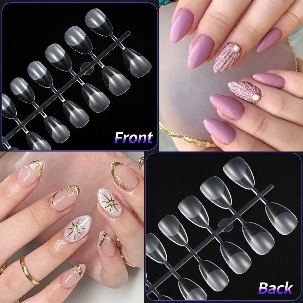 Half Matte Press On Nails Extra Short False Tips 120/240pcs