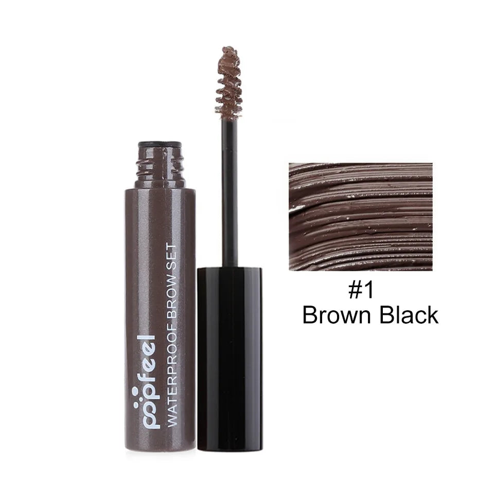 Waterproof 3D Fiber Brow Gel – 24Hr Smudge-Proof Eyebrow Enhancer Eyebrow Gel PRIMED popfeel-E14-1