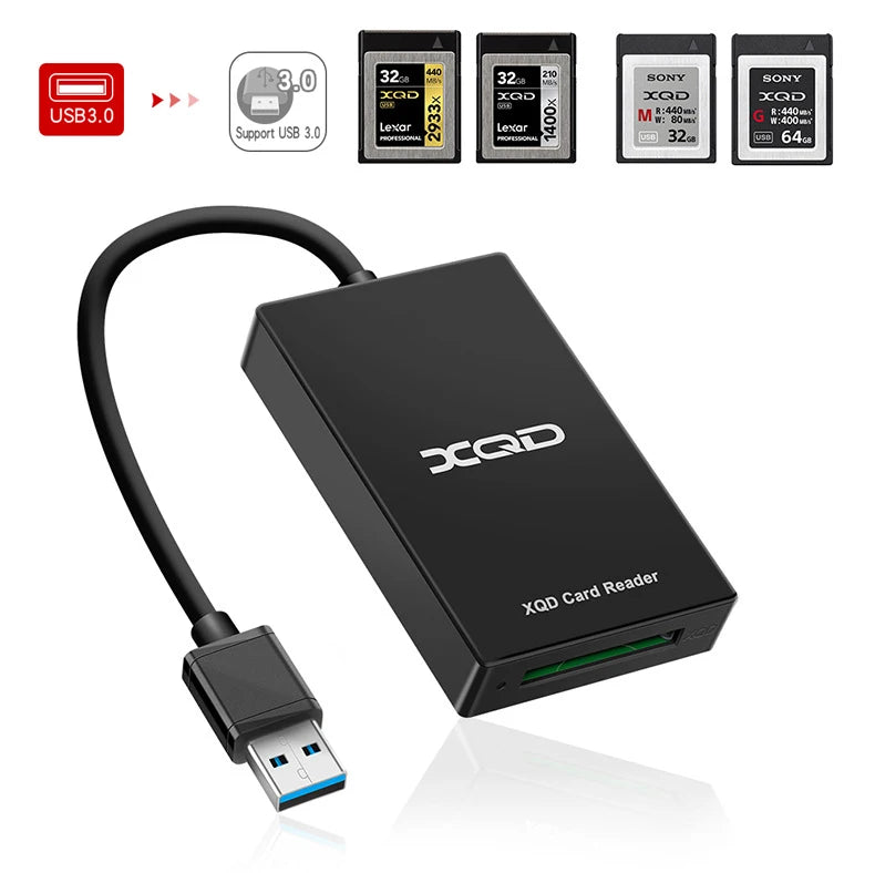 USB-C XQD & SD Card Reader USB 3.0 – 5Gbps Fast Transfer Memory Card Reader PRIMED USB3.0 XQD Reader